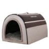 Winter Haustier Katzenbett Faltbare Hundehütte Hundevilla Schlafhütte Abnehmbares Nest Warme Geschlossene Höhle Sofa Heimtier