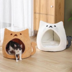 Neues warmes Katzenbett, gemütliches Kätzchen, Katzenkorb, Liegekissen, kleines Hundehaus, sehr weiche Haustiermatte für wasc