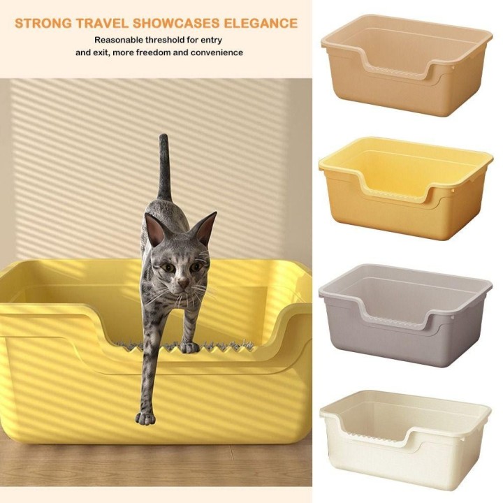 Anti-Splash Mini Doghouse Kunststoff Katze Töpfchen Tablett Tragbare Katze Mist Box für Haustier Reinigung S weiß