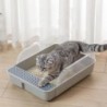 Katzentoilette, Toilette, Sandkasten, Haustier-WC, halbgeschlossene Katzentoilette mit Spritzschutz small grau