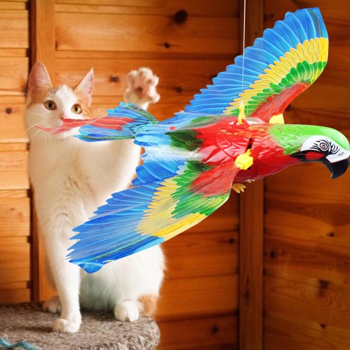 Simulierter Vogel, interaktives Katzenspielzeug, elektrischer hängender Adler, fliegender Vogel, Katze spielt, elektrischer A