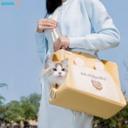 Haustiertasche Out Lucky Baby Tragbare Katzentasche Eine Schulter Warme Canvas-Tasche Tragbare Hundetasche Kleine Hunde Ausge