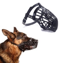 1 * Schwarzer, verstellbarer Korb-Mund-Maulkorb-Abdeckung für Hundetraining, Bellen, Biss, Kauen, Kontrolle Expertgroup size