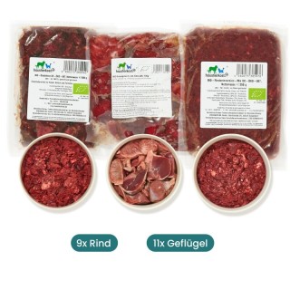 haustierkost.de Bio Paket Katze Frostfutter 9 kg