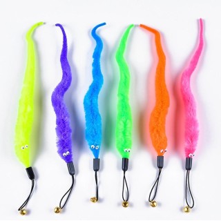 Caterpillar Ersatzkopf Lustiger Katzenstab Katzenplüschtier Katzenspielzeug Haustierprodukte orange