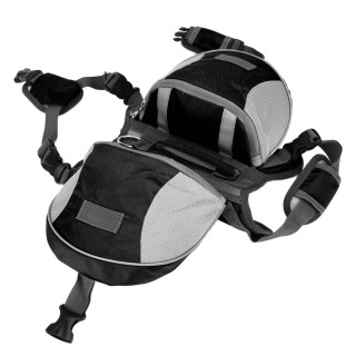 Hundesatteltasche, verstellbar, für Reisen, Hunde, Rucksack mit Seitentaschen für kleine, mittelgroße und große Hunde L schwa