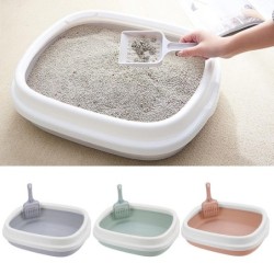 Set Anti-Spritz Hundetoilette Katzentoilette Haustiertoilette Bettpfanne Katzentoilette Hundewanne mit Schaufel Kottraining S