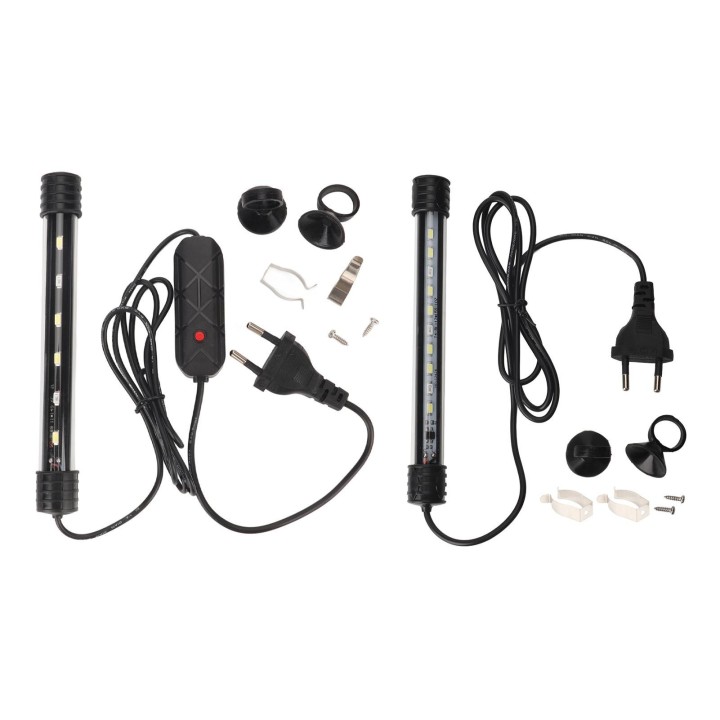 LED-Aquarium-Licht, hohe Helligkeit, tauchfähig, blau-weiß, Fischlampe für Landschaft, EU-Stecker, 220 V 15A Without Switch