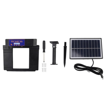 Automatischer Hühnerstall-Türöffner Anti-Pinch IP45 Wasserdicht Solarbetriebene Geflügelstalltür mit schwarz