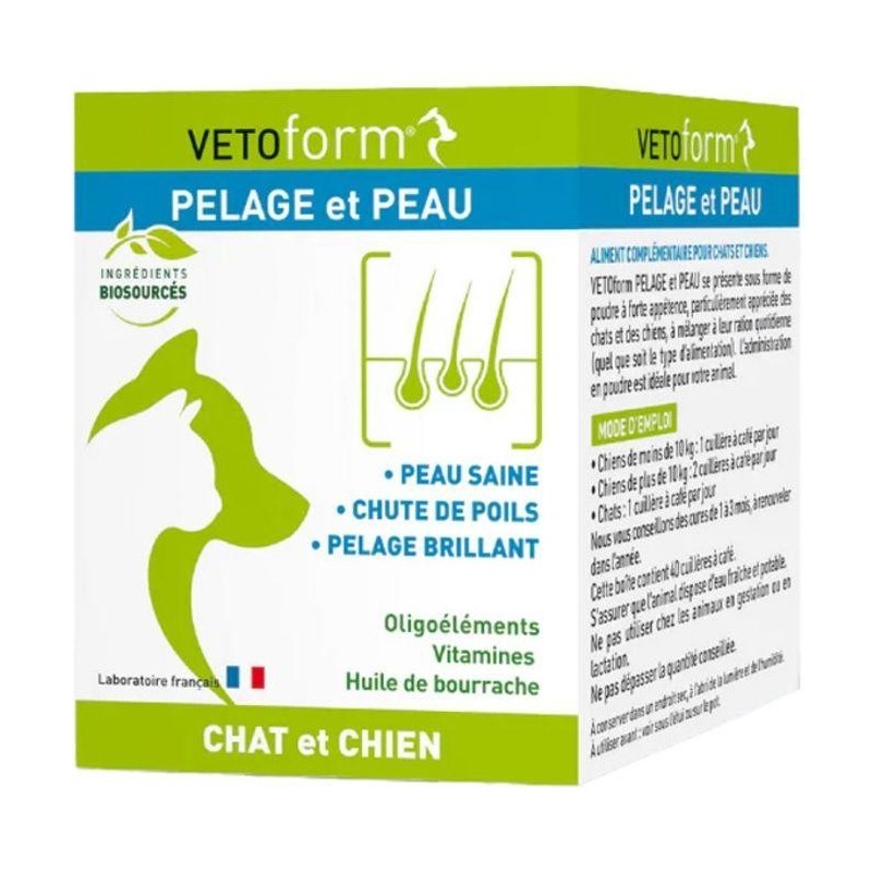 Komplement Alimentaire - Vetoform - Pelage et Peau - 100g - Chien - Peau Irritée