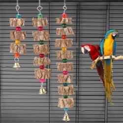 Natürliches Papagei-Vogelspielzeug aus Holz, Kauspielzeug für Papageien, Kaukarton, Zerstören von Vögeln, Spielzeug für Vogel