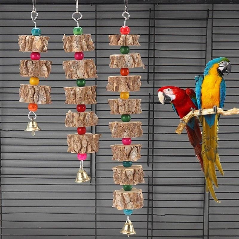 Natürliches Papagei-Vogelspielzeug aus Holz, Kauspielzeug für Papageien, Kaukarton, Zerstören von Vögeln, Spielzeug für Vogel