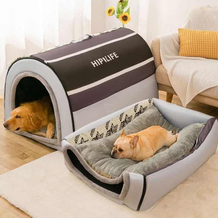 Home Hundehütte Große Hundehütte Vier Jahreszeiten Universal Hundebett Haus Abnehmbare und waschbare Hundehütte Winter Warme