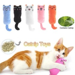 Kauspielzeug für Katzen, rostiger Klang, süßer Ausdruck, Daumenspielzeug, Katzenspielzeug, bissfestes Plüschspielzeug, Katzen