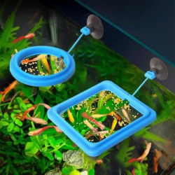 2er-Pack Fischtank-Futterkreise, einfach zu installierender Fischfutterspender, schwimmender Futterspender, geeignet für Aqua
