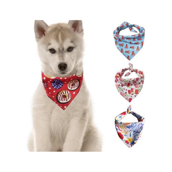 Haustier Halstuch Mode Druck Dress-up Zubehör Dreieck Schal Hund Bandana Sommer Katze Lätzchen Kragen schwarz