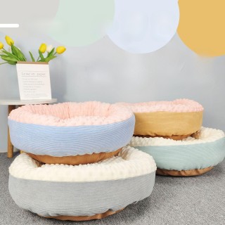 Ins Licht Stil Bean Samt Massage Nest Sofa Nest Katze Hund Nest Katze Hund Universal Diameter 50cm