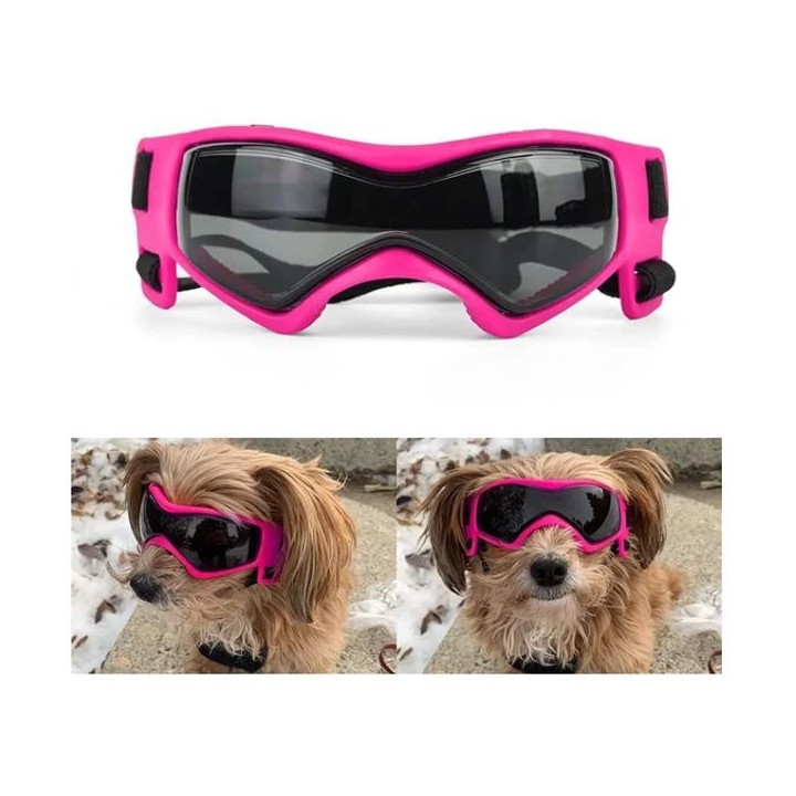 Hundesonnenbrille, Haustierbrille, bequem, weich, leicht zu tragen, verstellbare Brille schwarz