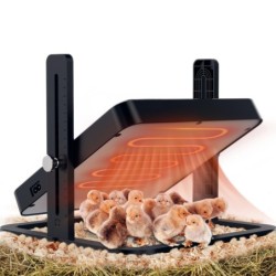 Heizung für Hühnerbrüter, Kükenwärmer mit einstellbarer Temperatur, Höhe und Winkel, Heizplatte für Brutkästen