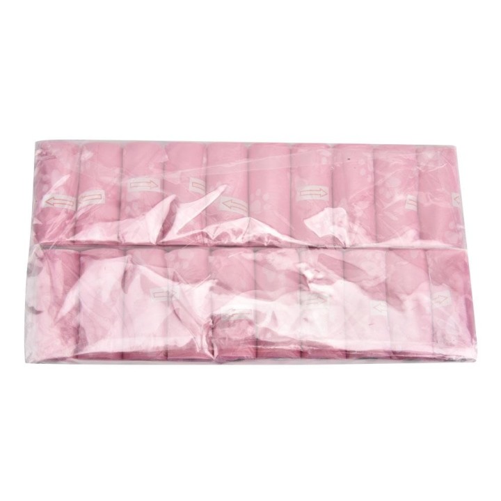 20 rollen Müll Sauber Up Herz Tasche Haustier Hund Katze Abfall Poop Pick Up Tasche Rosa rosa