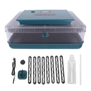 25 Eier Automatischer Inkubator Temperatur Luftfeuchtigkeit Doppelanzeige LED Eierbeleuchtung Eierdrehen