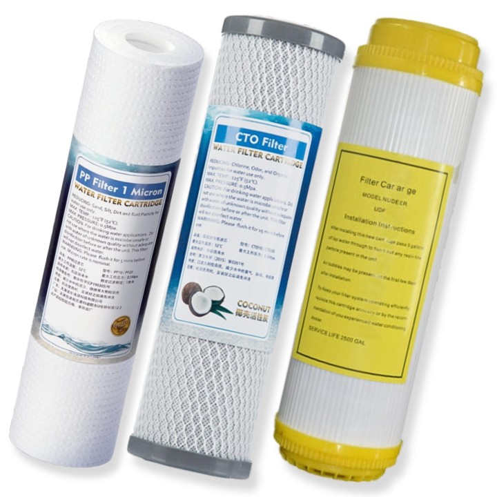 UMikke Externer Wasserreinigerfilter für Aquarien, PP CTO, Kation-Standardset, Sedimentwasserenthärtung, Anpassung der Wasser