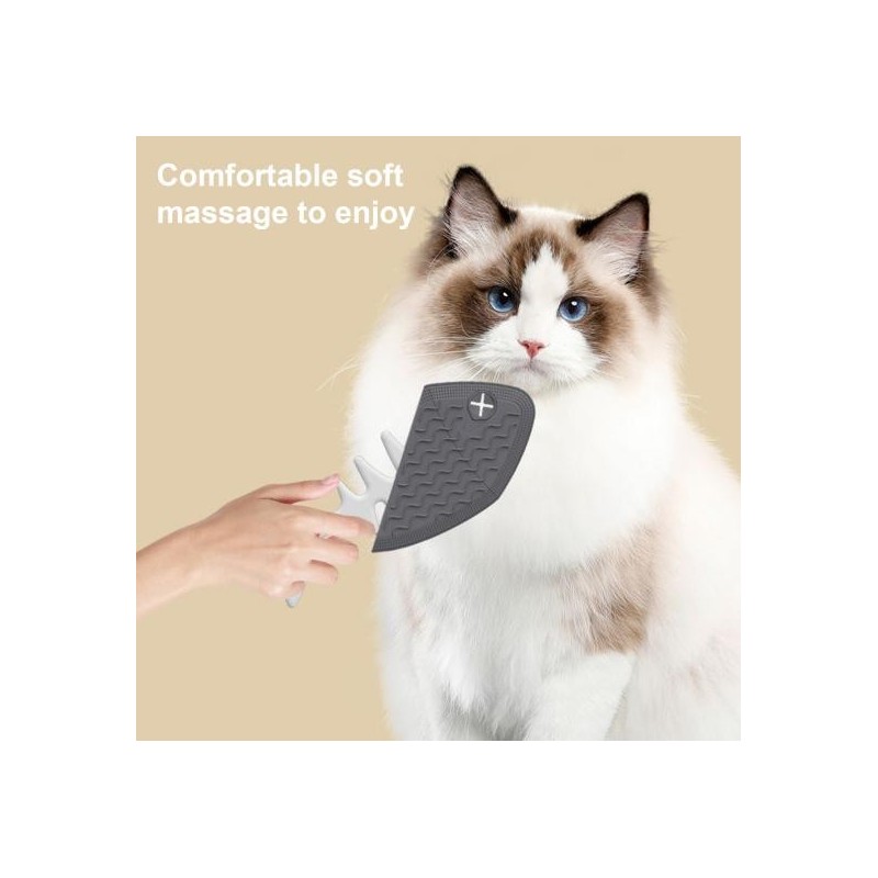Fischgrätenförmige Katzenbürsten für Hauskatzen, Tierhaarentfernung, Entwirrungsbürste, ergonomischer Griff, Katzenpflegekamm