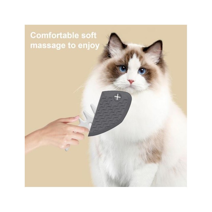 Fischgrätenförmige Katzenbürsten für Hauskatzen, Tierhaarentfernung, Entwirrungsbürste, ergonomischer Griff, Katzenpflegekamm