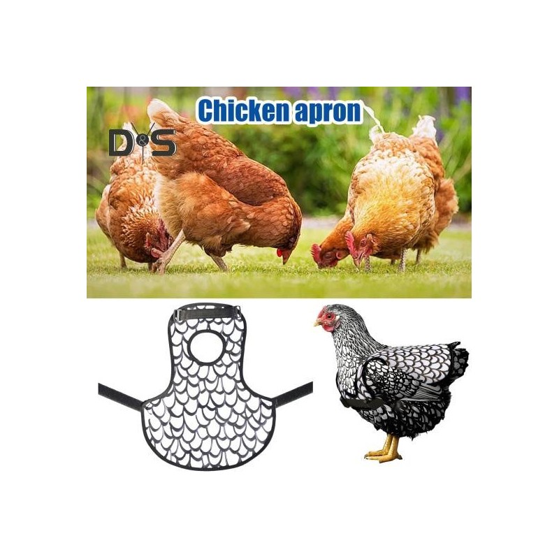 Hühnerschürze, Rückenschutz mit verstellbarem Riemen, leicht, einfach zu verwenden, Federrückgewinnungsschürze, Hühner-/Hühne