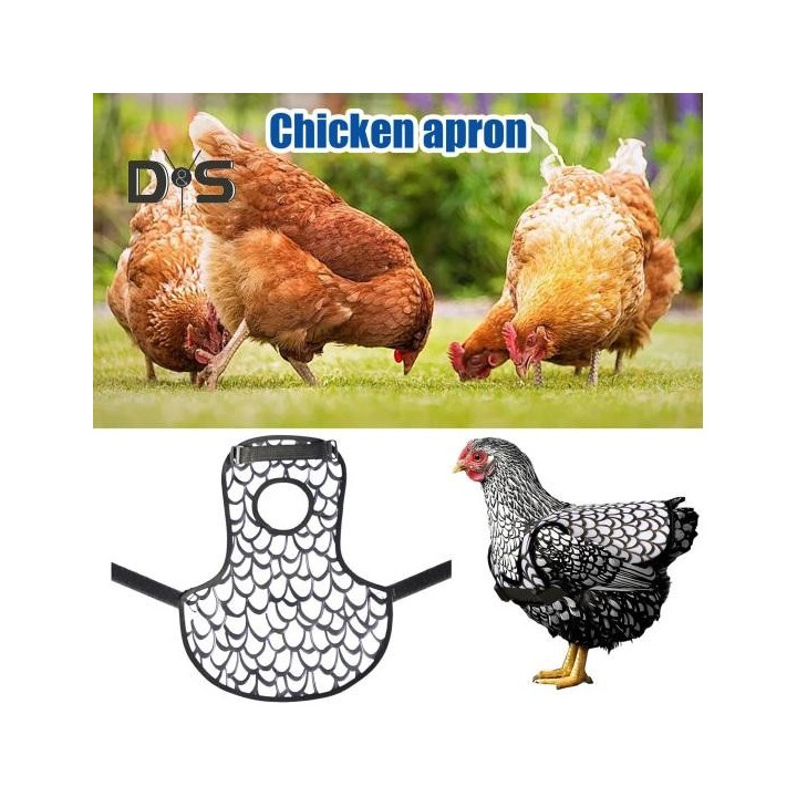 Hühnerschürze, Rückenschutz mit verstellbarem Riemen, leicht, einfach zu verwenden, Federrückgewinnungsschürze, Hühner-/Hühne
