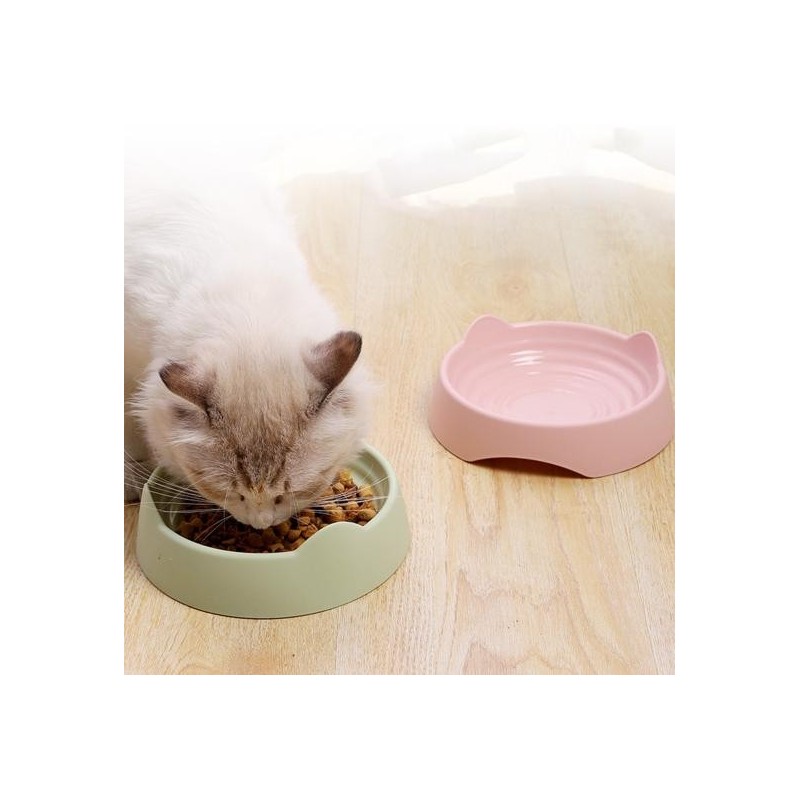 Katzennapf, Cartoon-Form, PP, multifunktionaler Spender in Lebensmittelqualität, Katzenfutter, Katzenbedarf S rosa