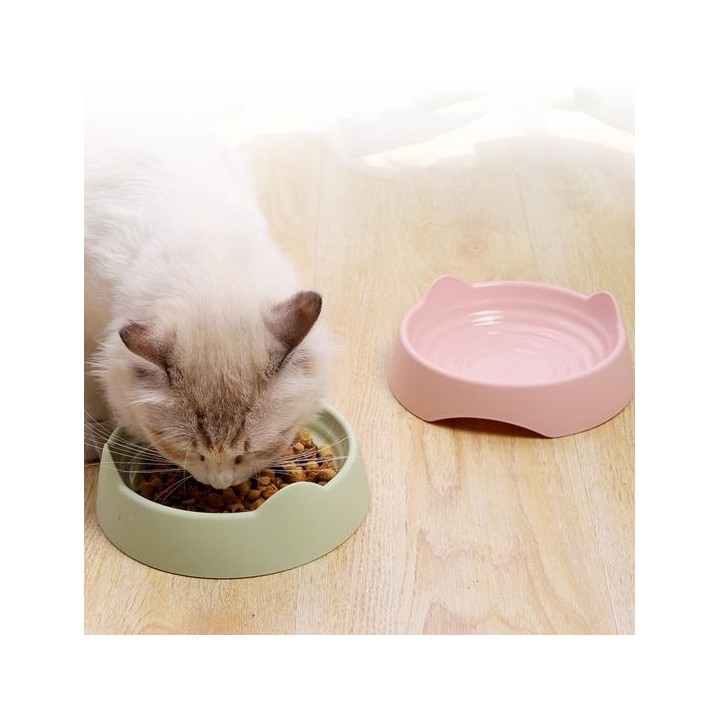 Katzennapf, Cartoon-Form, PP, multifunktionaler Spender in Lebensmittelqualität, Katzenfutter, Katzenbedarf S rosa