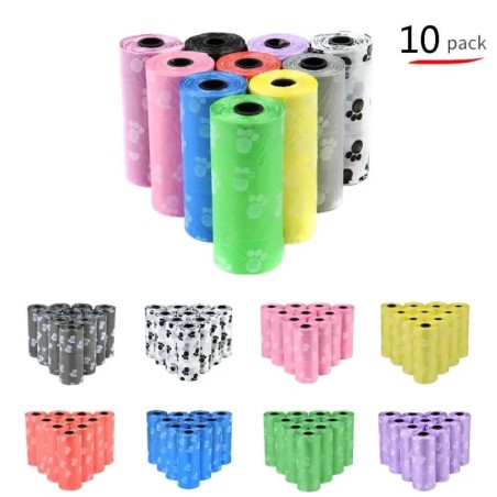 10 Stück abbaubare Hundekotbeutel mit Aufdruck Doggy Bag abbaubare Hundekotbeutel für saubere Kotbeutel Dog Up Clean Bag Disp