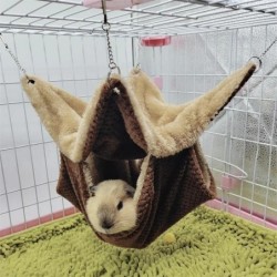 Doppelschichtige Haustiere Hamster Hängematte Plüsch Warme Hängebetten Haus für Kleintiere Nagetiere Meerschweinchen Chinchil