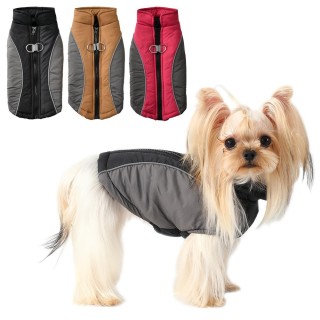 Hundejacke Winterkleidung für kleine Hunde Katzen Winter Warmer Haustiermantel Reflektierende wasserdichte Chihuahua-Weste Ou