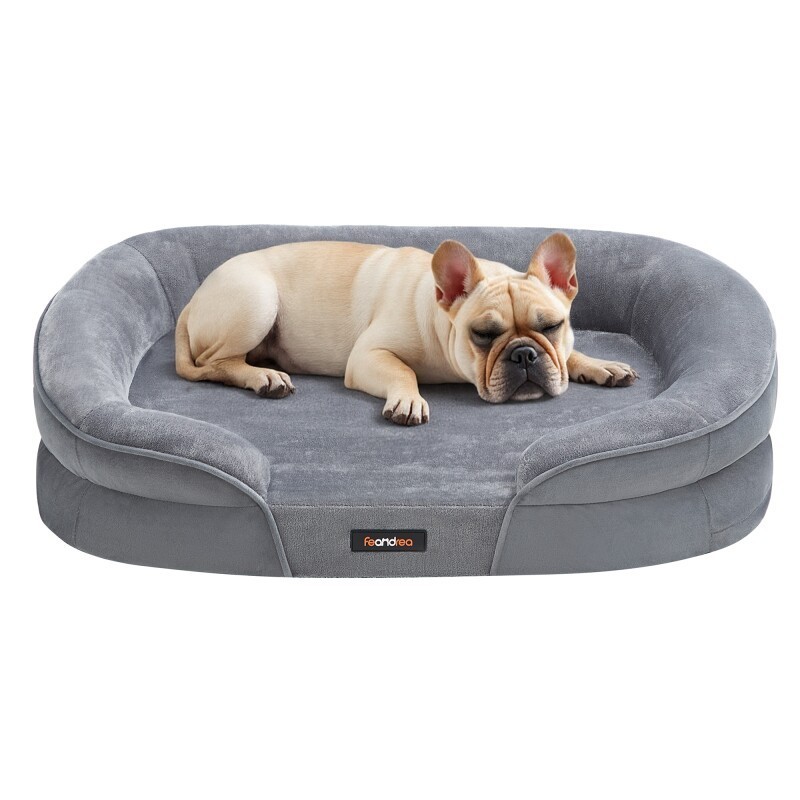 FEANDREA Hundebett, Hundekissen wasserdicht waschbarer BezugM-XL M