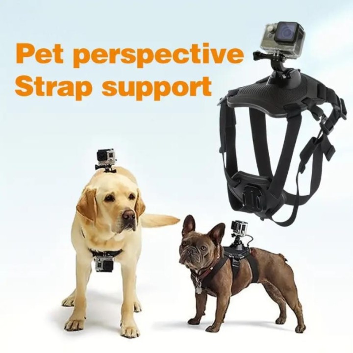 Hundegeschirrhalterung für Gopro, geeignet für kleine, mittelgroße und große Hunde, sGoPro-Zubehör, Haustier-Kameragurt, Hund