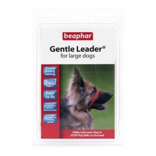 BEAPHAR Gentle Leader L Großes schwarzes Trensenhalsband