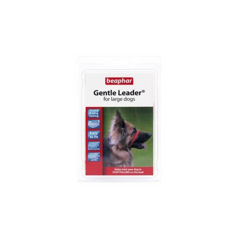 BEAPHAR Gentle Leader L Großes schwarzes Trensenhalsband