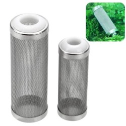 Zulauf Einlass Schützen Garnelen Netz S/L Größe Aquarium Zubehör Spezielle Garnelen Zylinder Filter Edelstahl Filter S