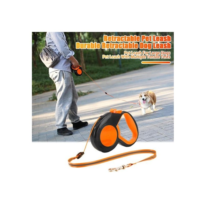 Einziehbare Haustierleine, reflektierende Hundetrainings-Kontrollleine mit rutschfestem Griff, Welpen-Zugseil für nächtliche