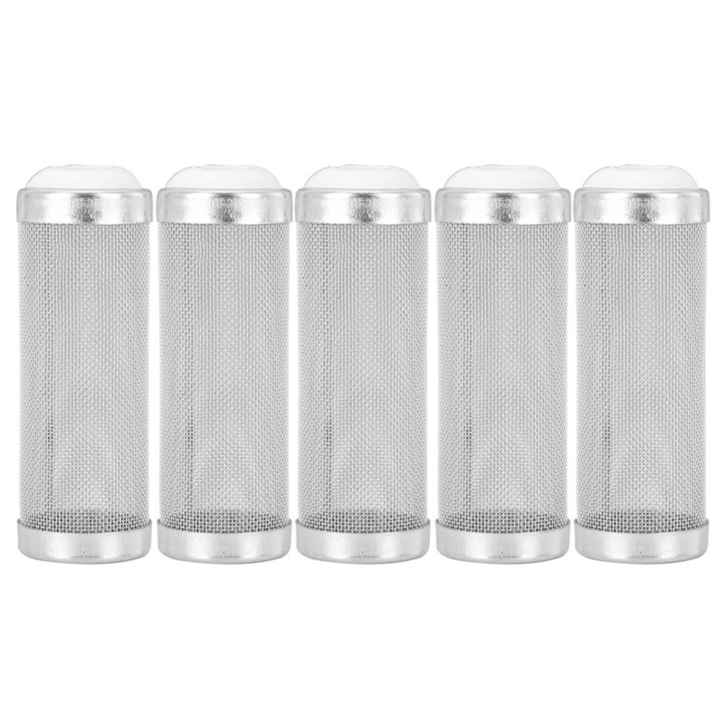 5 stücke Edelstahl Aquarium Filter Zufluss Einlass Mesh Korb Garnelen Schutz(12 mm)