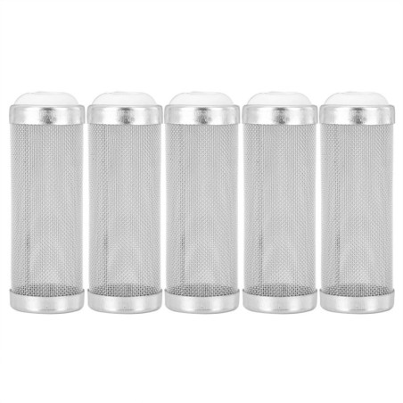 5 stücke Edelstahl Aquarium Filter Zufluss Einlass Mesh Korb Garnelen Schutz(12 mm)