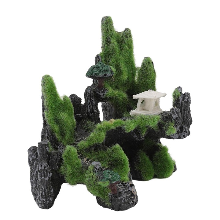 Aquarium Steingarten Landschaft Harz Simulation Mehrzweck Moos Mountain View Dekoration mit Brücke