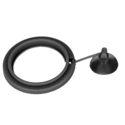 Fischtank-Ring-Feeder, Kunststoff-Fischtank-Schwimmfutterkreis mit starkem Saugnapf zum Füttern schwarz