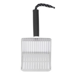 Katzenstreuschaufel, abnehmbarer Griff, 304 Edelstahl, schnelle Filtration, Katzenstreuschaufel, Katzentoilette schwarz