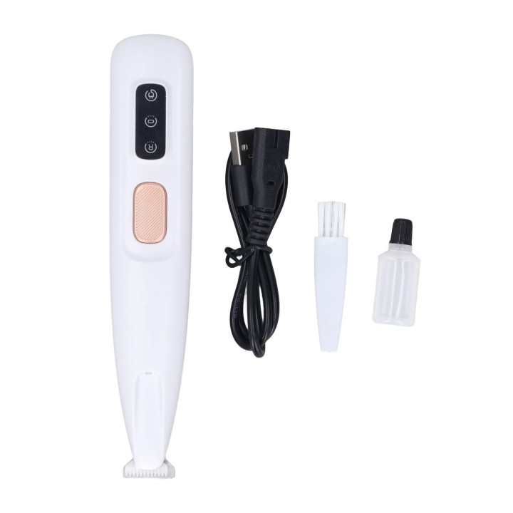 Pet Paw Trimmer mit LED-Licht Effiziente Geräuscharme Wiederaufladbare Elektrische Hund Pfote Haar Clipper für