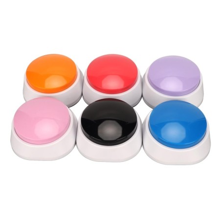 6Pcs Sprachaufnahme-Taste Hund Reden Tasten Pet Training Summer für Pet Training Orange Blau