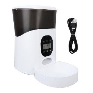 5L Automatischer Futterspender für Haustiere, bis zu 6 Mahlzeiten pro Tag, automatischer Hundefutterspender mit Aufzeichnungs