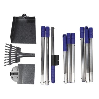 Hundekotschaufel, verstellbarer langer Griff, Tablett, Rechen, Schaufel-Set, tragbare Schaufel zur Entfernung von Haustierabf